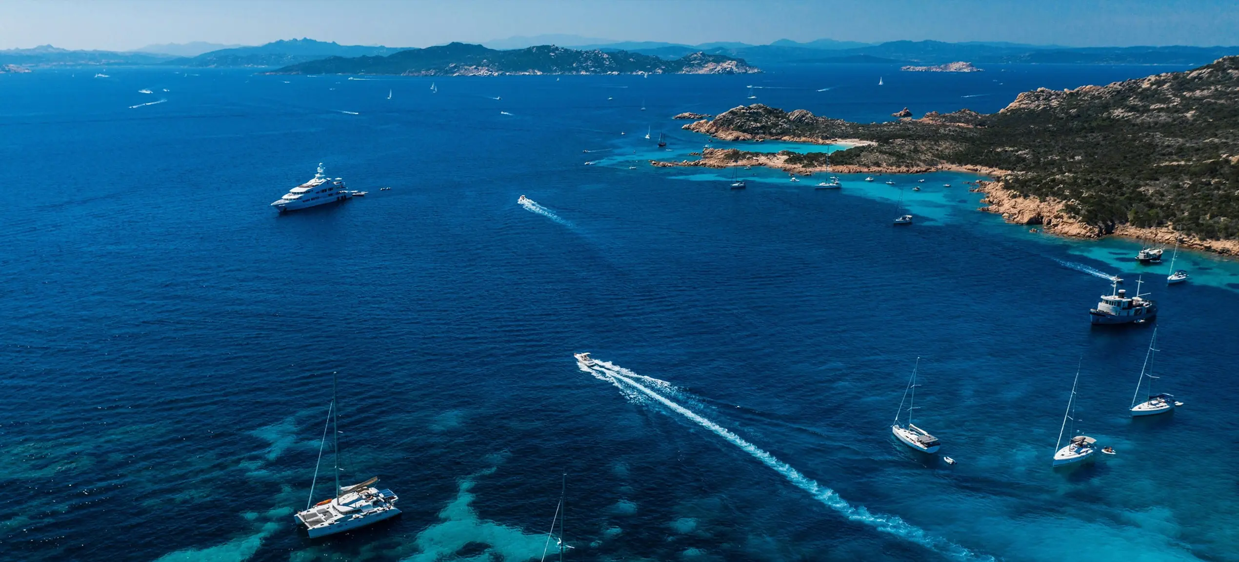 Sardinia coastline aerial view